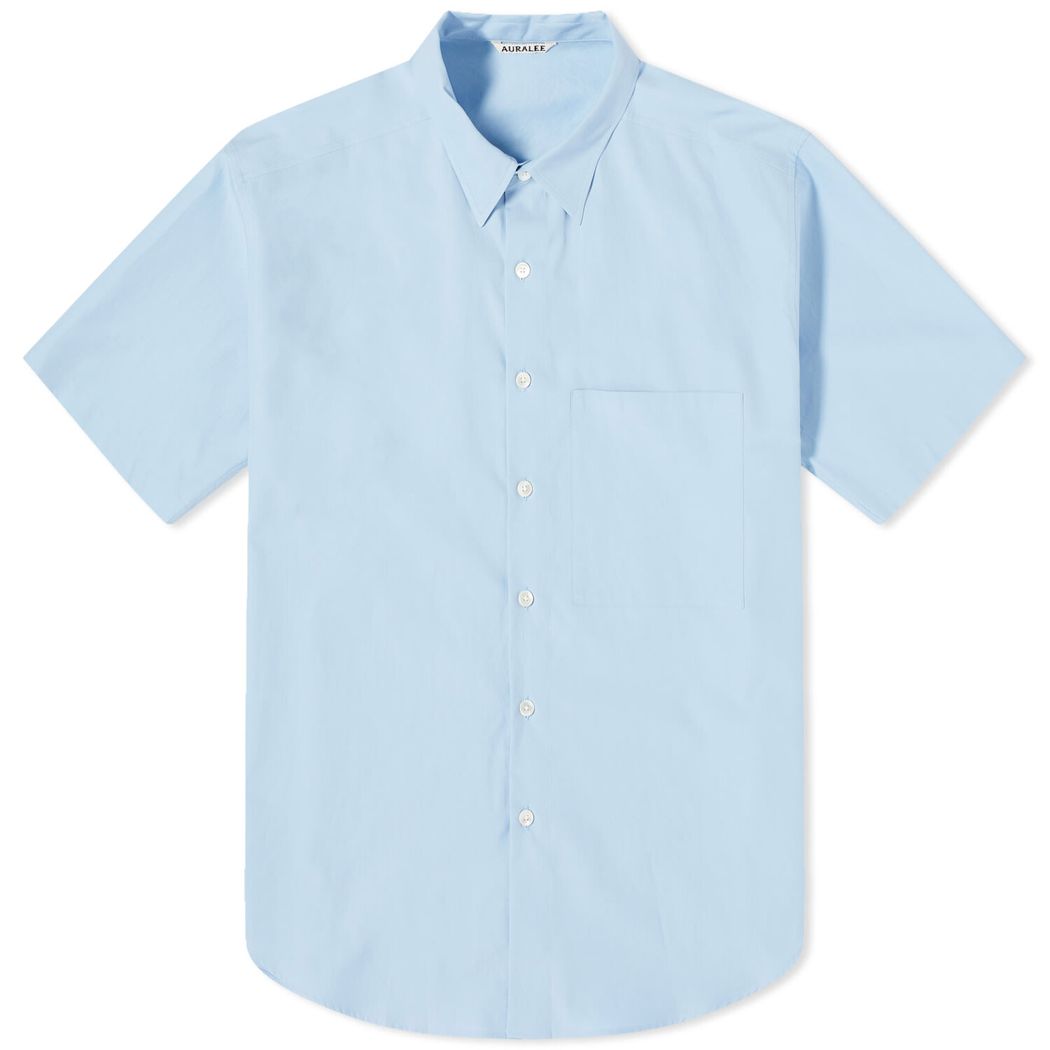 

Рубашка с коротким рукавом Auralee Washed Finx Short Sleeve Shirt, цвет Sax Blue