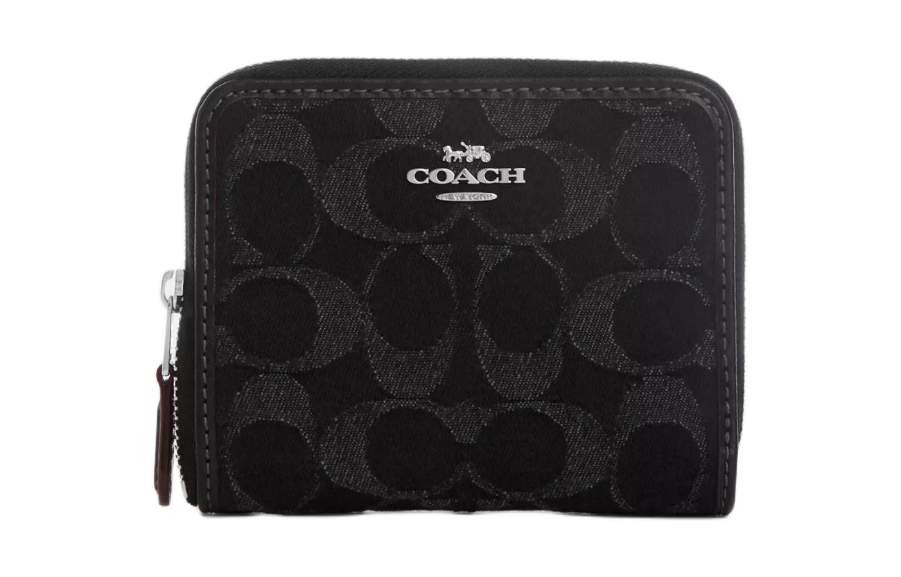 

COACH Миниатюрный джинсовый кошелек на молнии