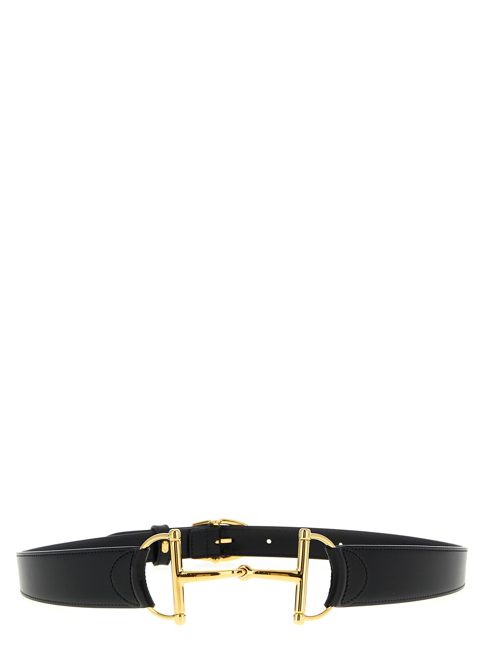 

Ремень с лошадиной упряжью GUCCI, черный