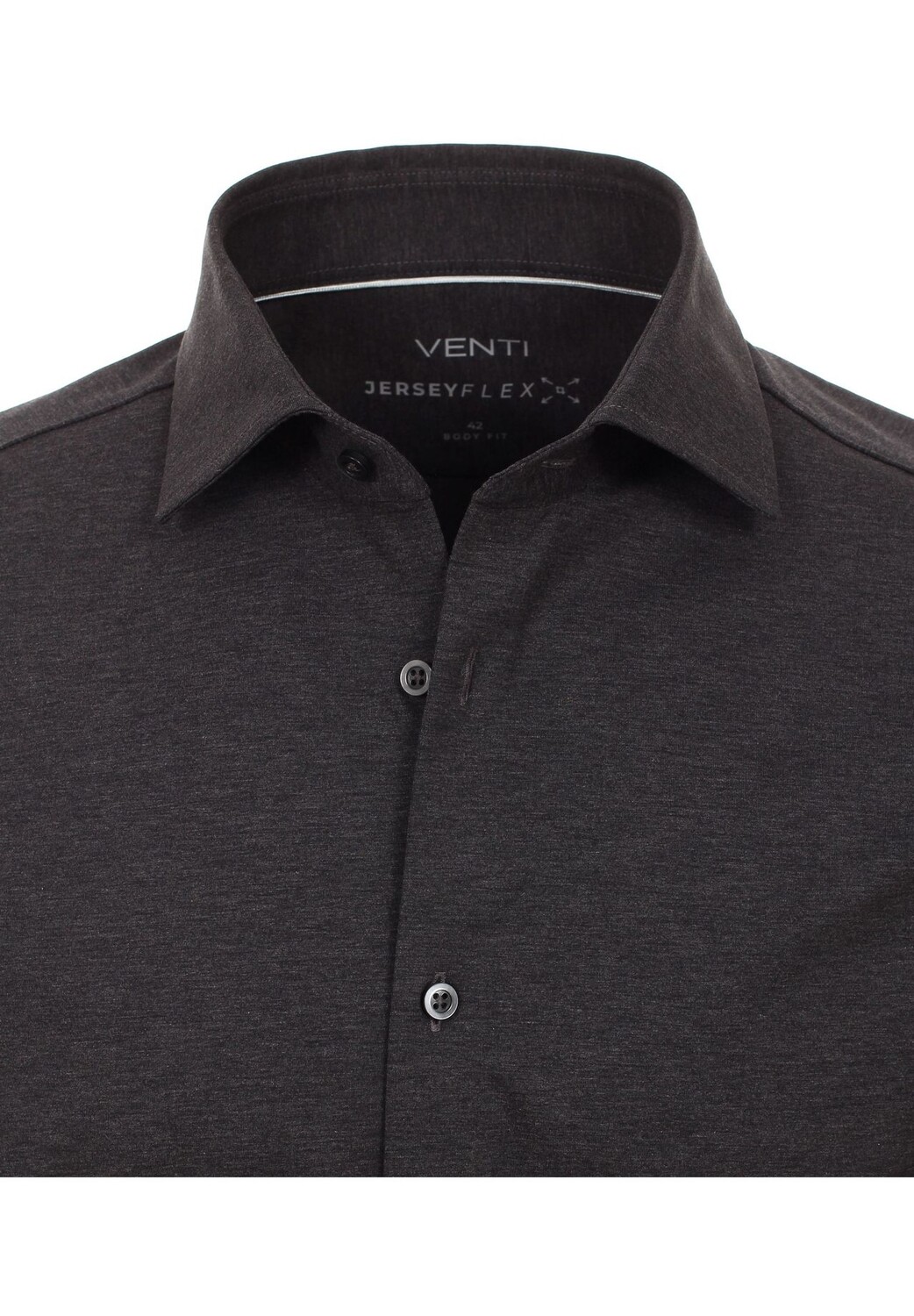

Мужская деловая рубашка Jerseyflex uni Body Fit Venti, темно-серый