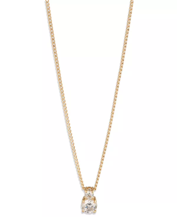 

Ожерелье с двумя камнями-кулонами из кубического циркония золотистого оттенка Givenchy, gold