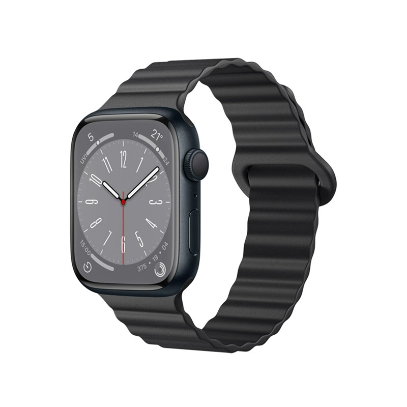 

Biaodaige Часы Strap Apple Compatibility Silicone Material, Black