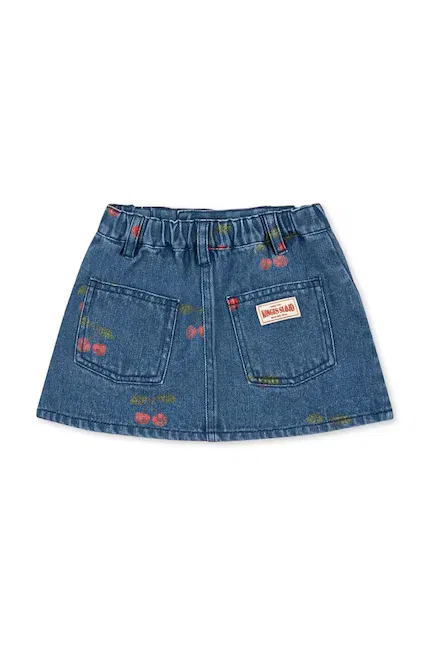 Юбка джинсовая трапециевидная MAGOT PRINTED SKIRT Konges Sløjd, синий — фото 3