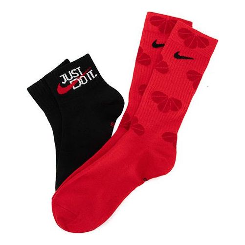 

Носки Nike Everyday Essentials Crew and Ankle Socks 'Red Black' DR9725-900, разноцветный