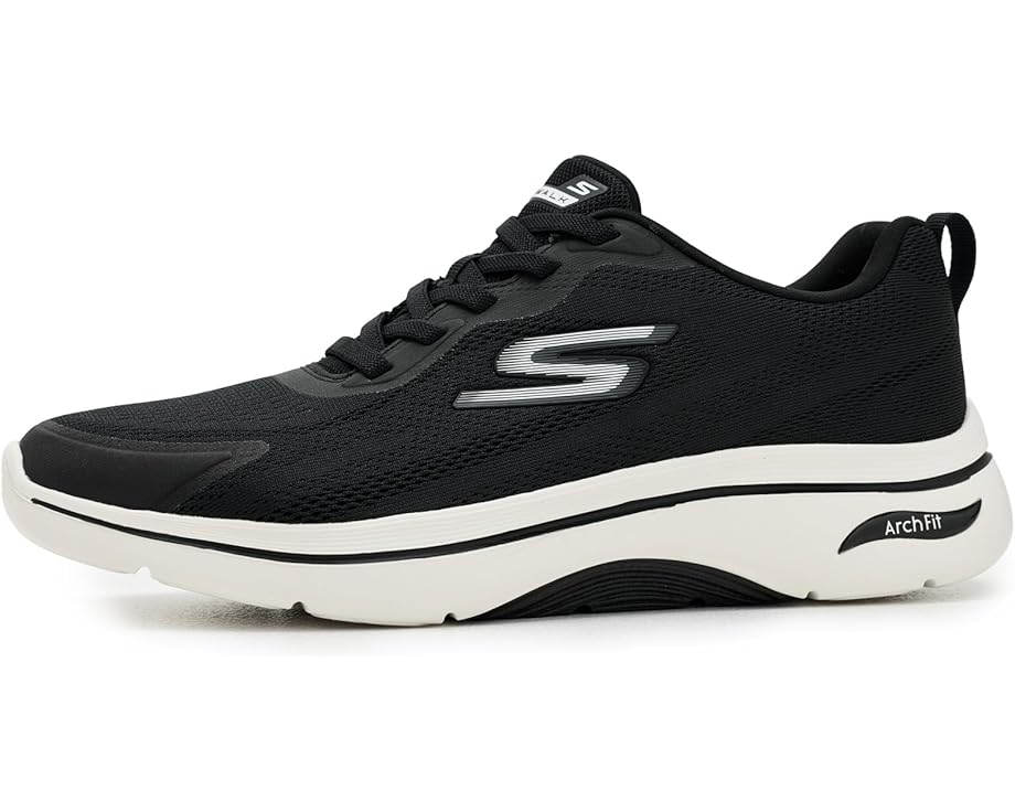 Мужские кроссовки SKECHERS Performance Go Walk Arch-Fit 2.0 Hands Free Slip-In, Black/White — фото 4