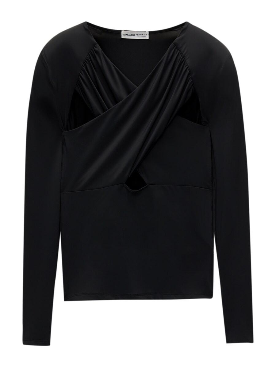 

Лонгслив Pull&Bear Pull&Bear , Black