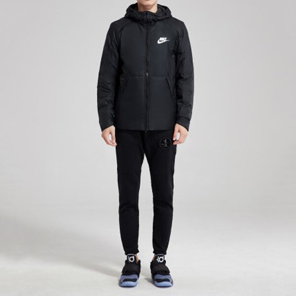 Куртка sportswear casual sports windproof hooded black Nike, черный — фото 3