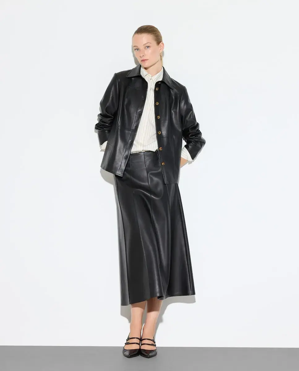 

Длинная однотонная юбка для женщин Woman El Corte Inglés, черный