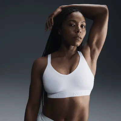 

Спортивный бюстгальтер Nike Indy Medium Support, цвет White/Stone Mauve