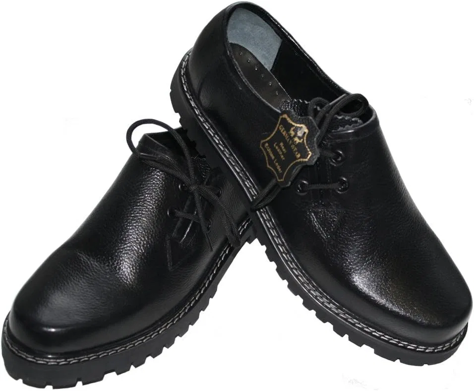 Туфли German Wear Haferlschuhe Traditional Shoes Smooth Leather Original Handmade, Black — фото 4
