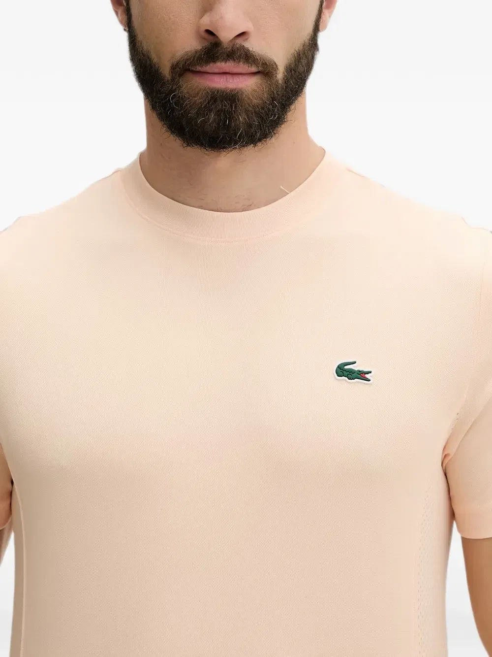 Футболка с нашивкой-логотипом Lacoste X Novak Djokovic, розовый — фото 4
