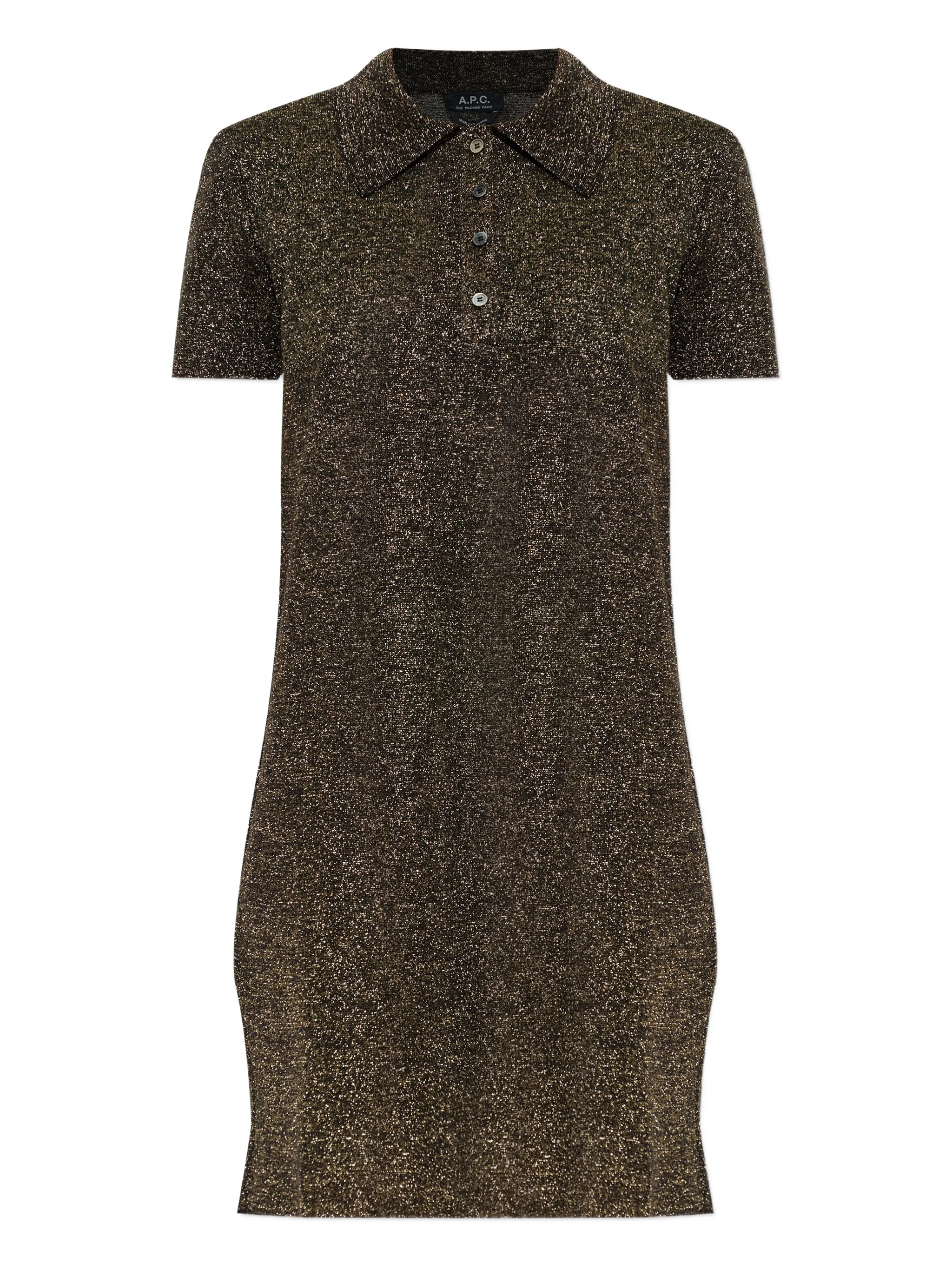 

Мини-платье с воротником на пуговицах A.P.C., черный