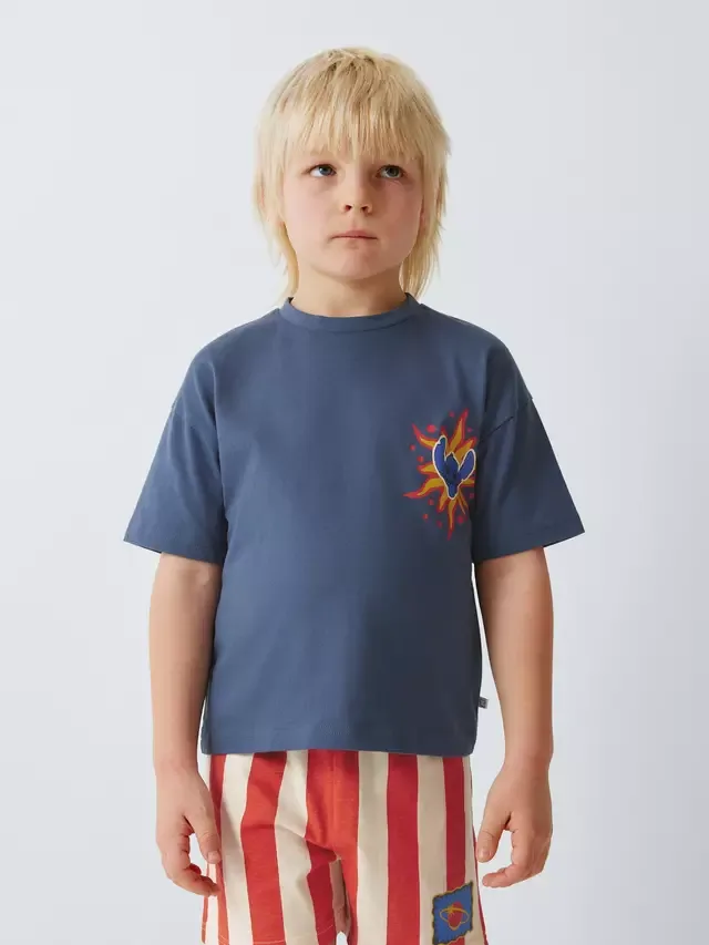 Детский короткий пижамный комплект Disney из хлопка с вышивкой, винтажный индиго Brand Threads