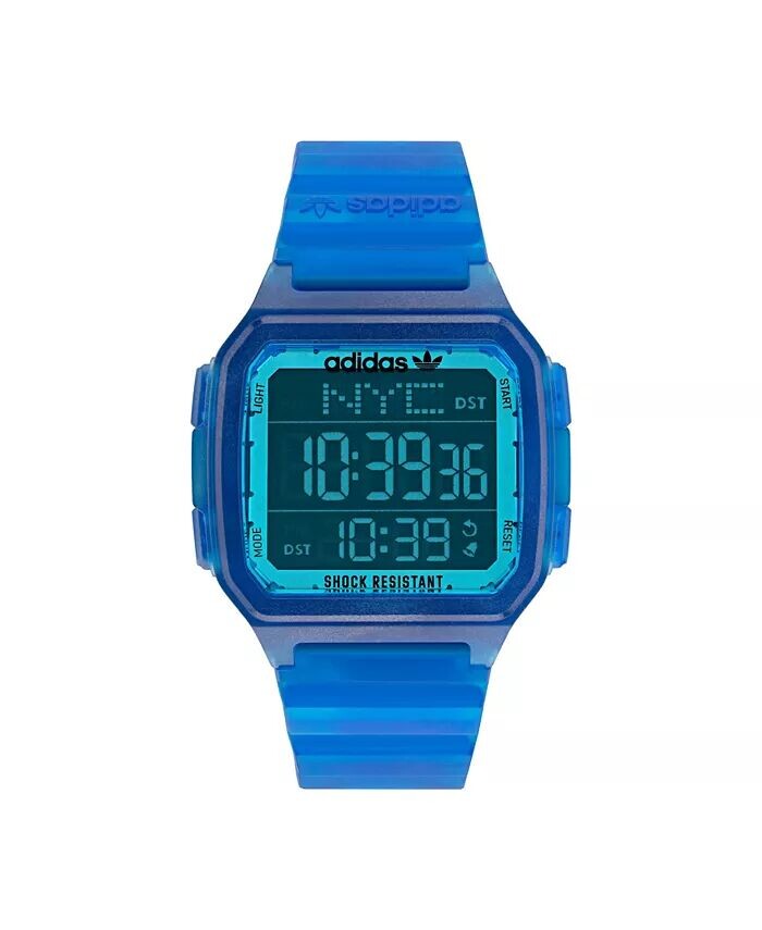 

Часы унисекс Gmt Digital One Gmt с синим полимерным ремешком, 47 мм adidas