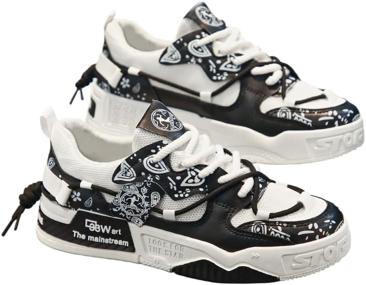 

Мужские кроссовки для скейтборда с толстой подошвой, дышащие сетчатые, для путешествий, модные и спортивные и повседневные мужские обувь Hchctry, черный