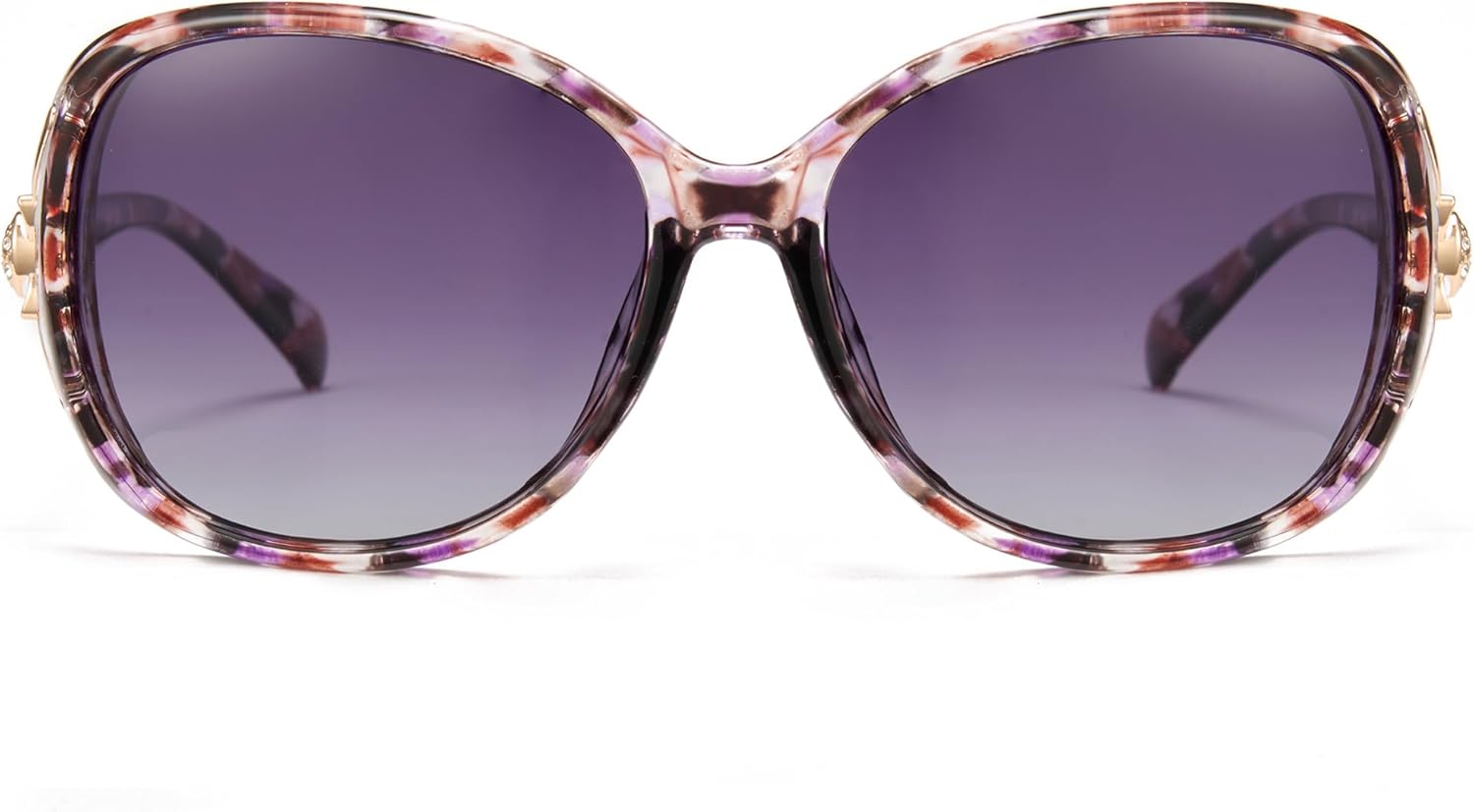 

Новые поляризованные солнцезащитные очки Cyxus для женщин с защитой от УФ-излучения, линзами TAC, овальной оправой из поликарбоната и сверхлегким корпусом, P1143 - Purple Leopard Frame - Silver Lens