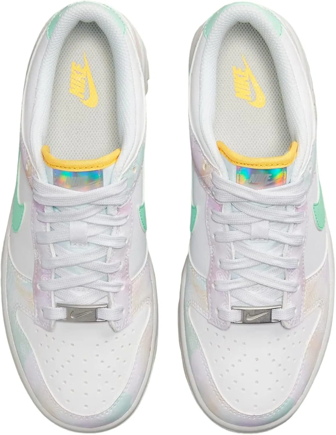 Кроссовки Nike Dunk Low, детские, белый/мятная пена — фото 4