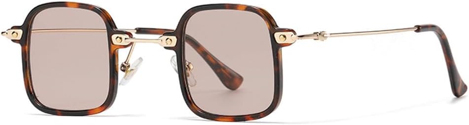 

Модные солнцезащитные очки для женщин с прозрачными градиентными линзами и защитой от УФ-излучения UV400; для мужчин в стиле панк с заклепками и модным леопардовым принтом KTUCN, Leopard Tea