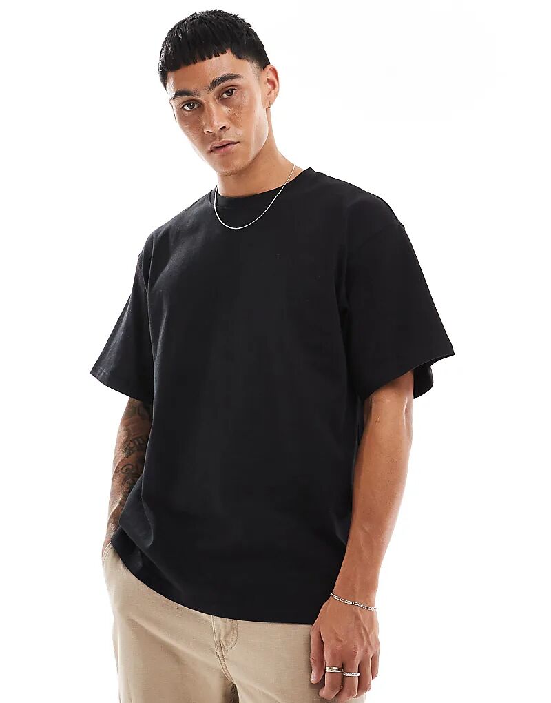 

Футболка оверсайз черного цвета Pull&Bear