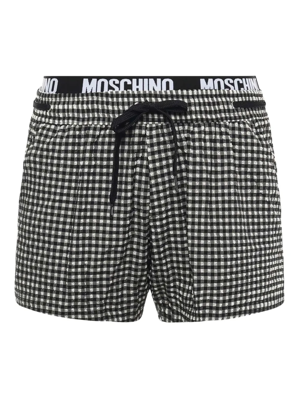 

Плавки-шорты в клетку гингем Moschino, черный
