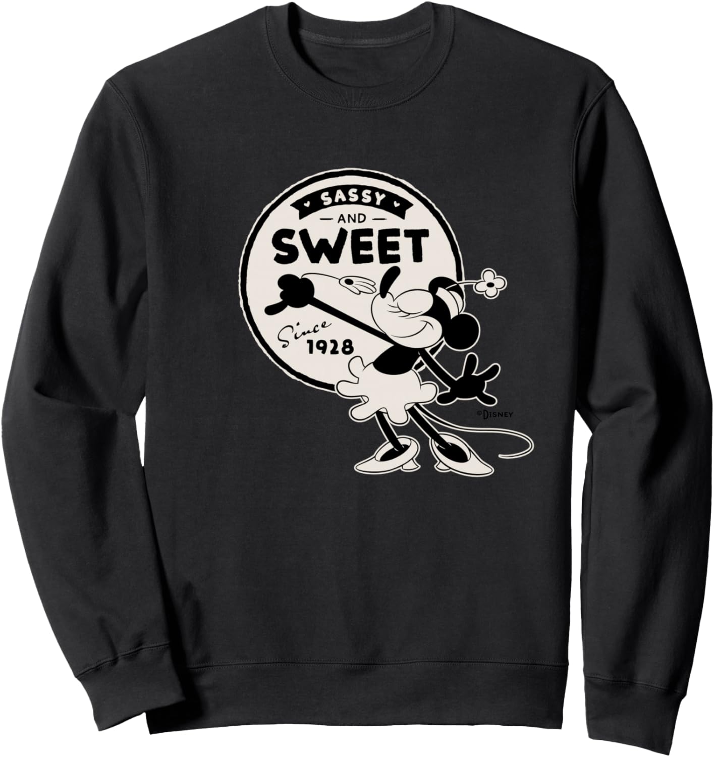 

Толстовка Disney 100 Minnie Mouse Sassy and Sweet Since 1928 D100, черная