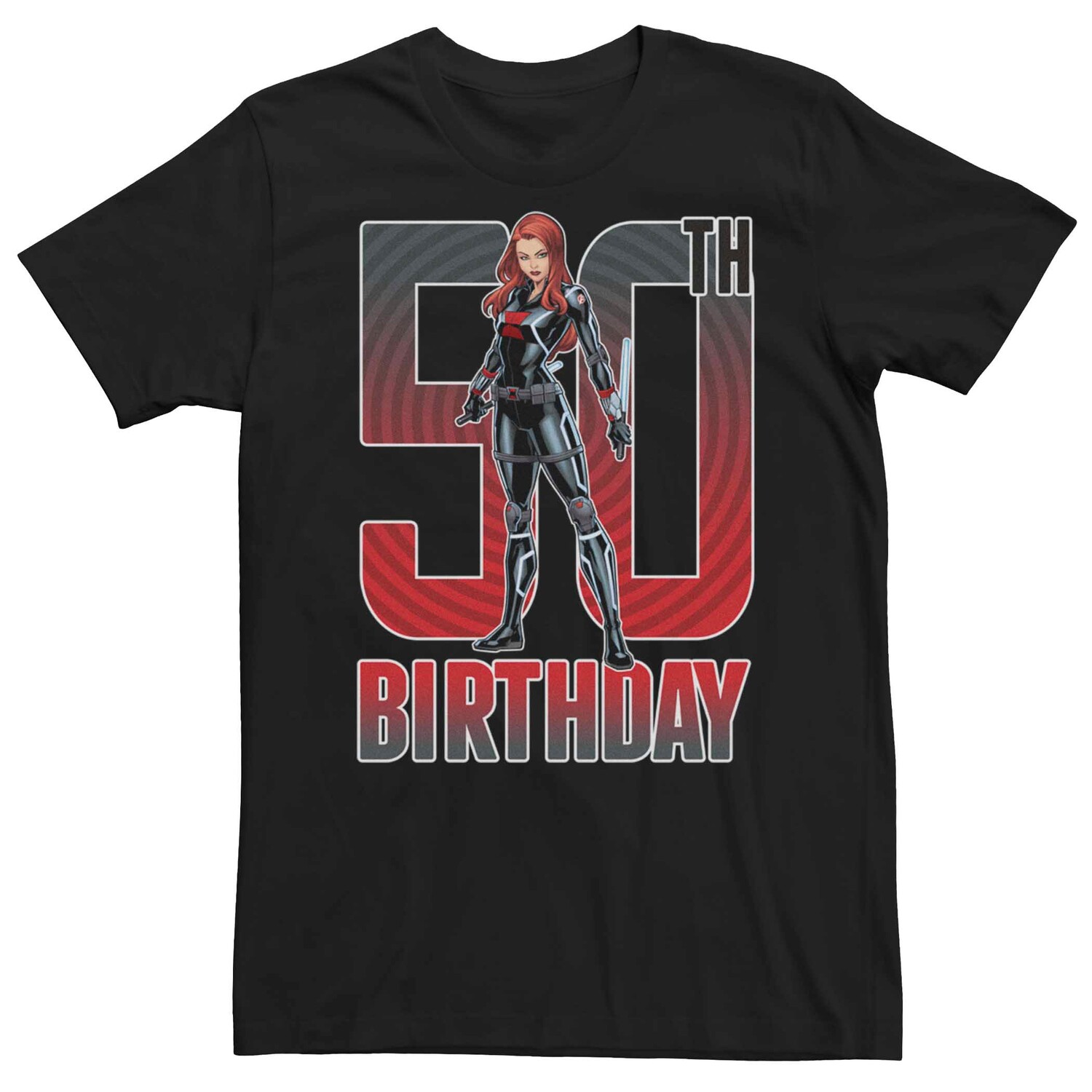 

Мужская футболка Marvel Black Widow на 50-летие Licensed Character