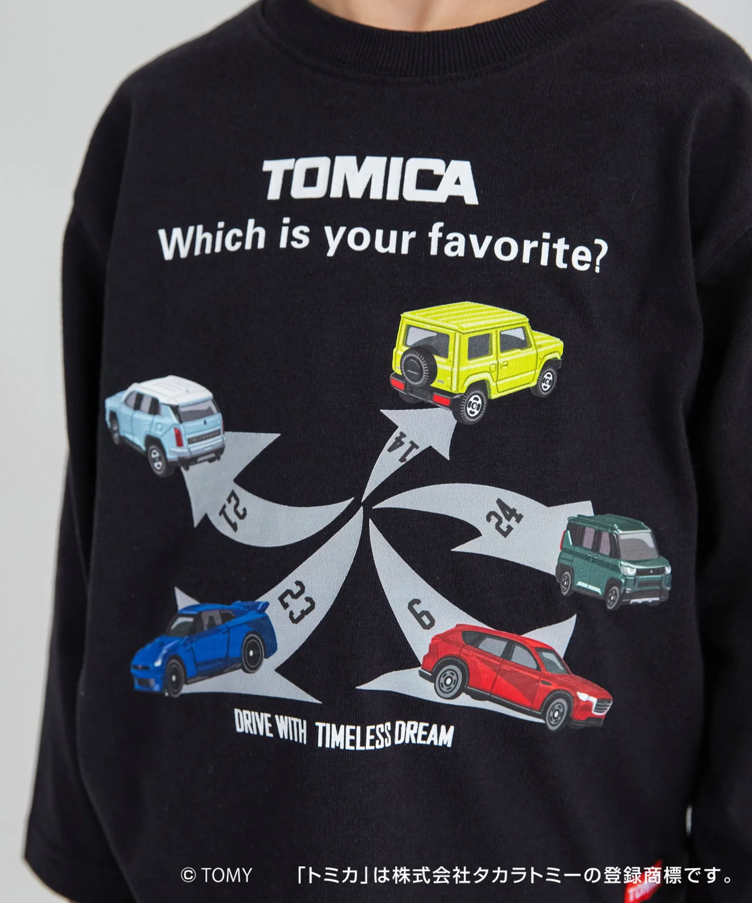 Детская футболка с принтом Tomica branshes чёрного цвета — фото 2