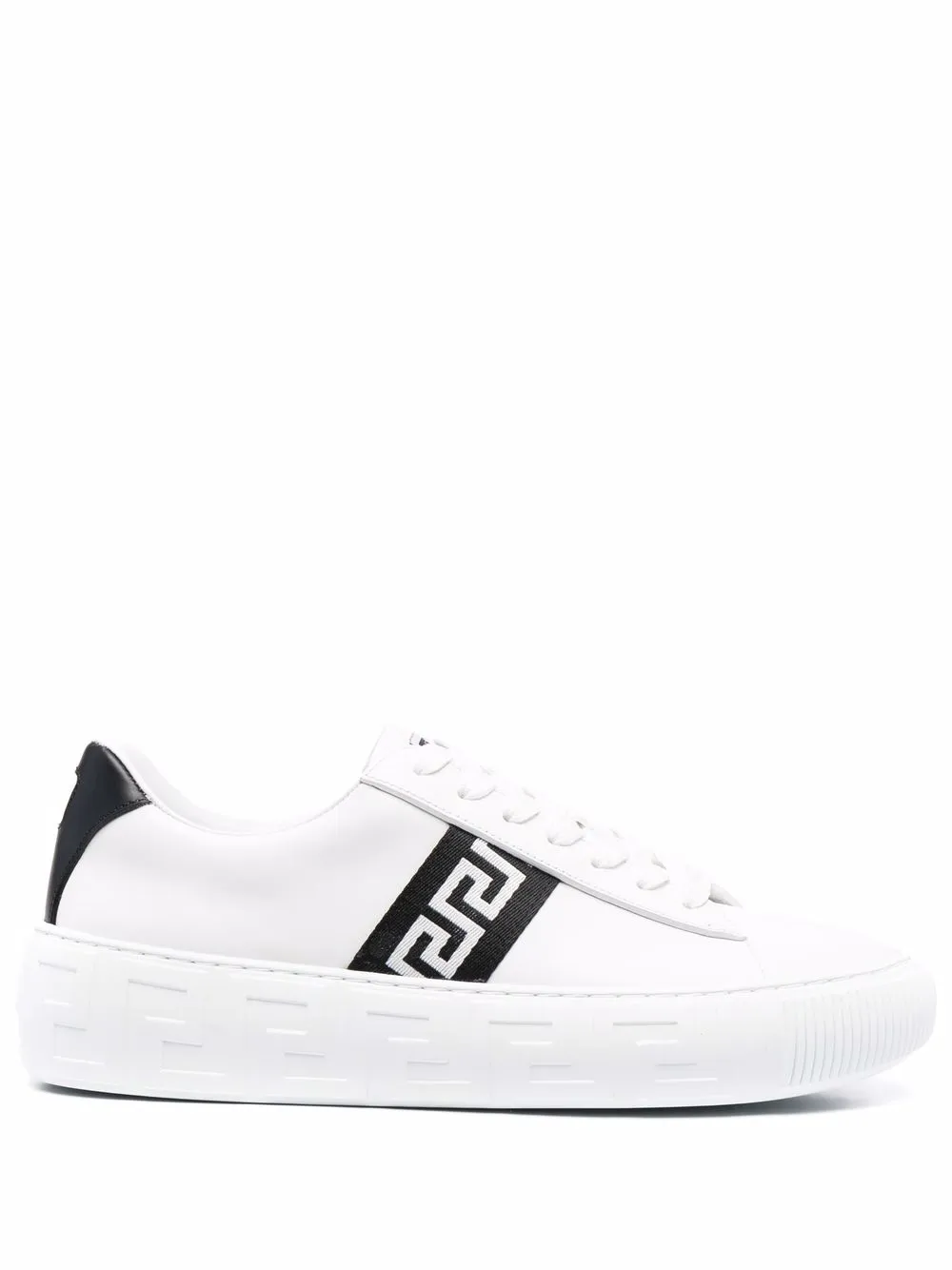 Кеды с узором Greca VERSACE, белый