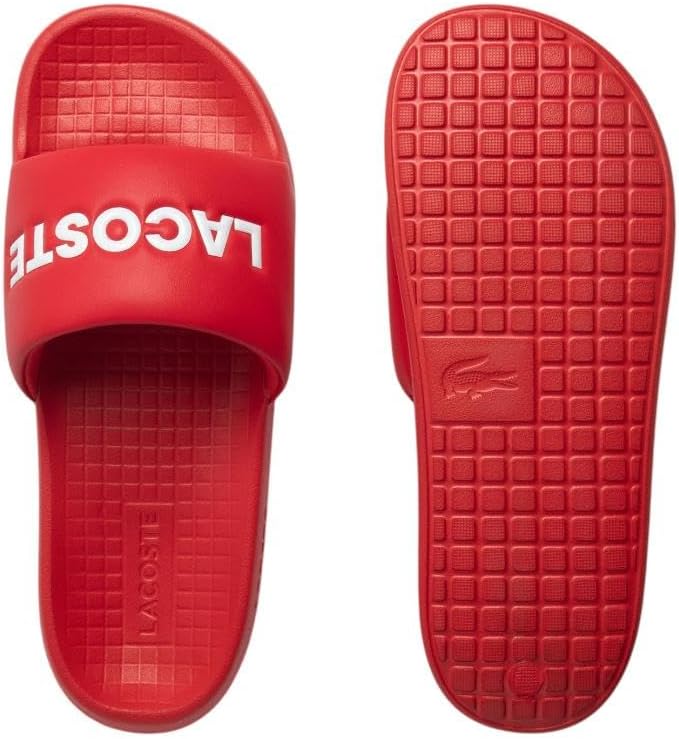 Lacoste мужские сандалии Serve Slide 1.0, Red & White — фото 4