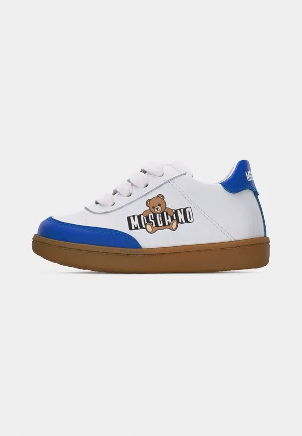 Детские туфли унисекс Moschino, White/Cobalt/Black — фото 2