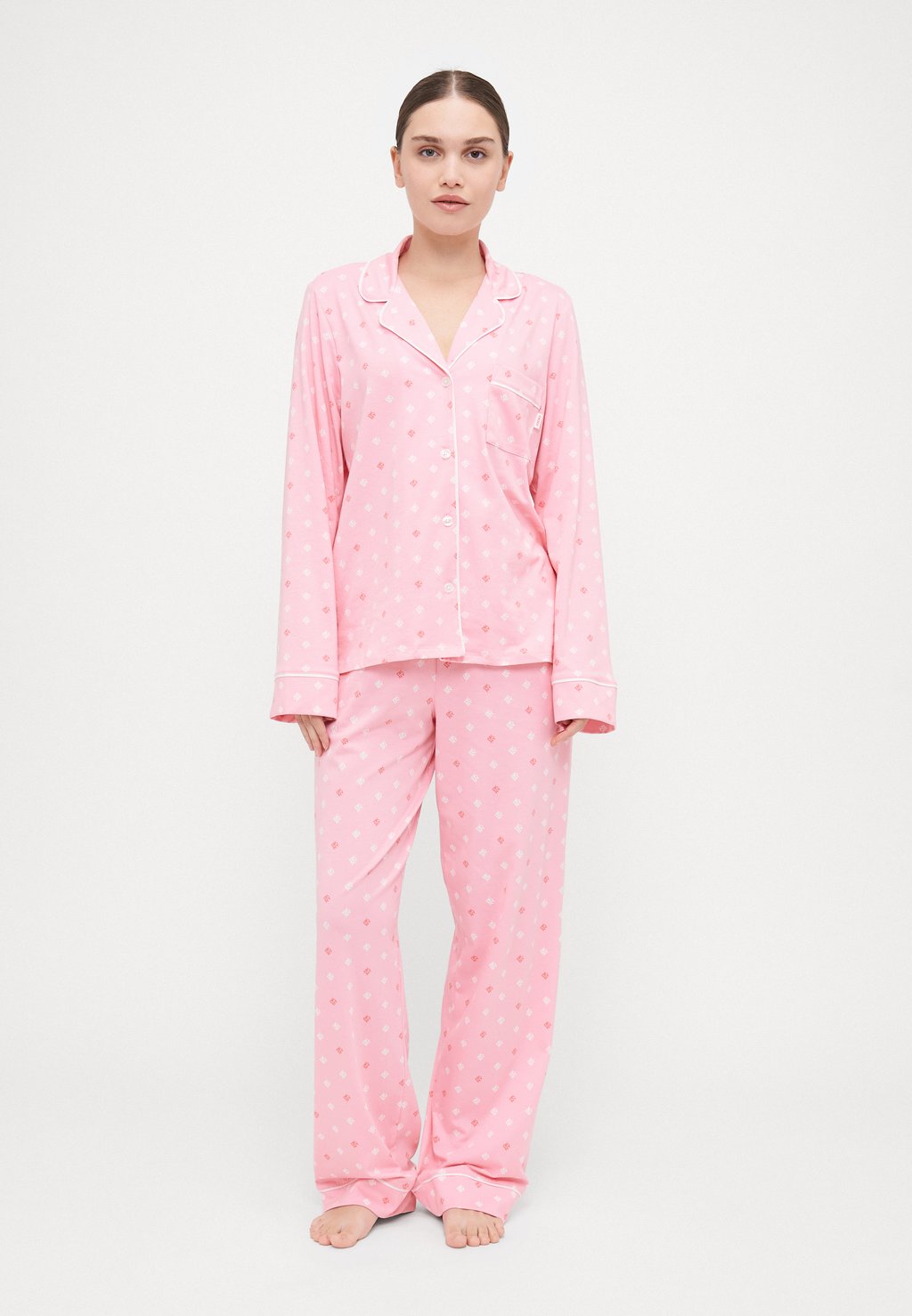 

Пижама NOTCH COLLAR PAJAMA DKNY Intimates, розовый