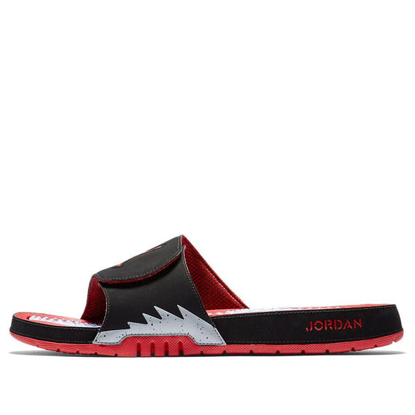

Тапочки hydro 5 retro black red slippers 'black red white' Air Jordan, черный