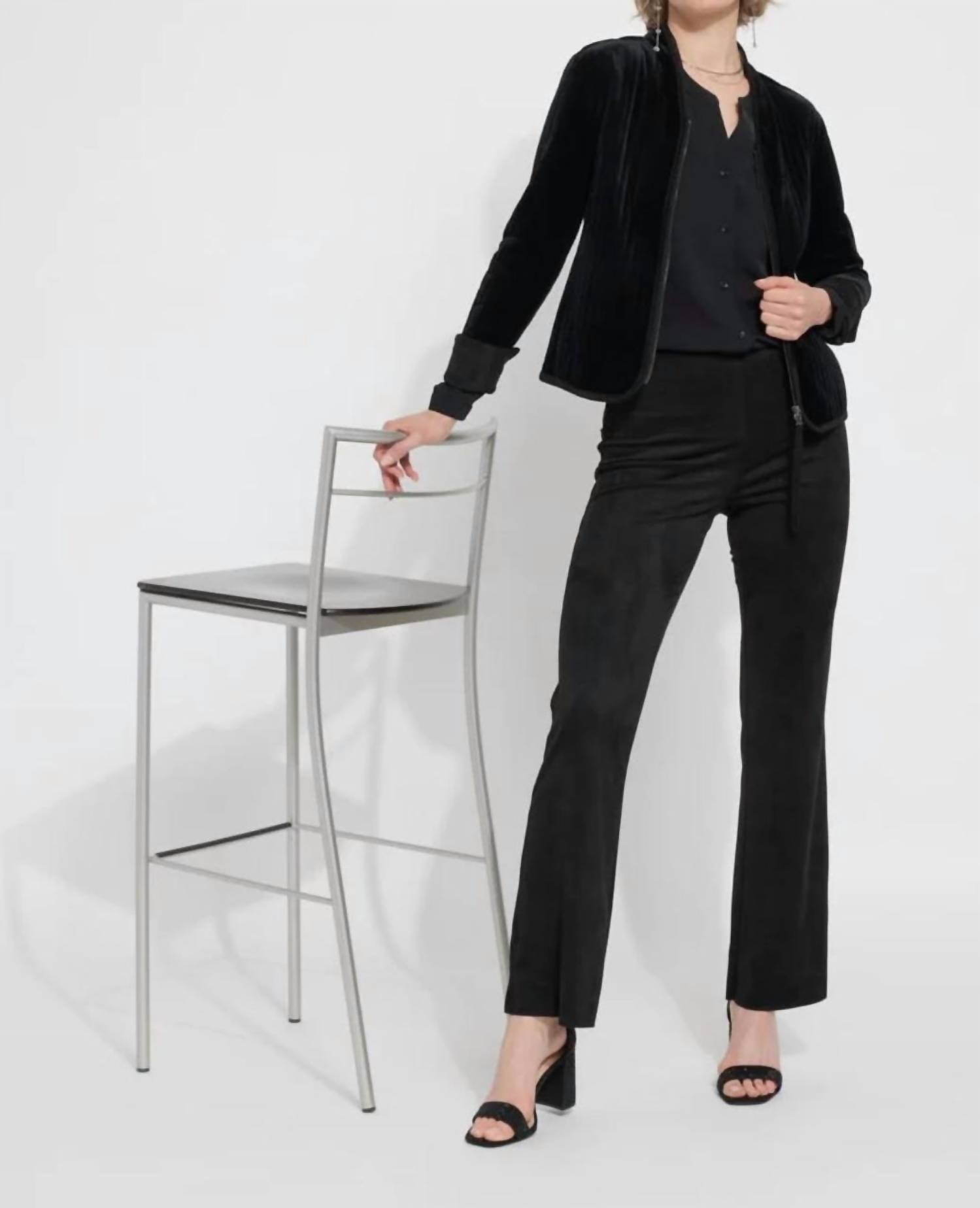 

Эластичный тканый топ Mia черного цвета Lysse