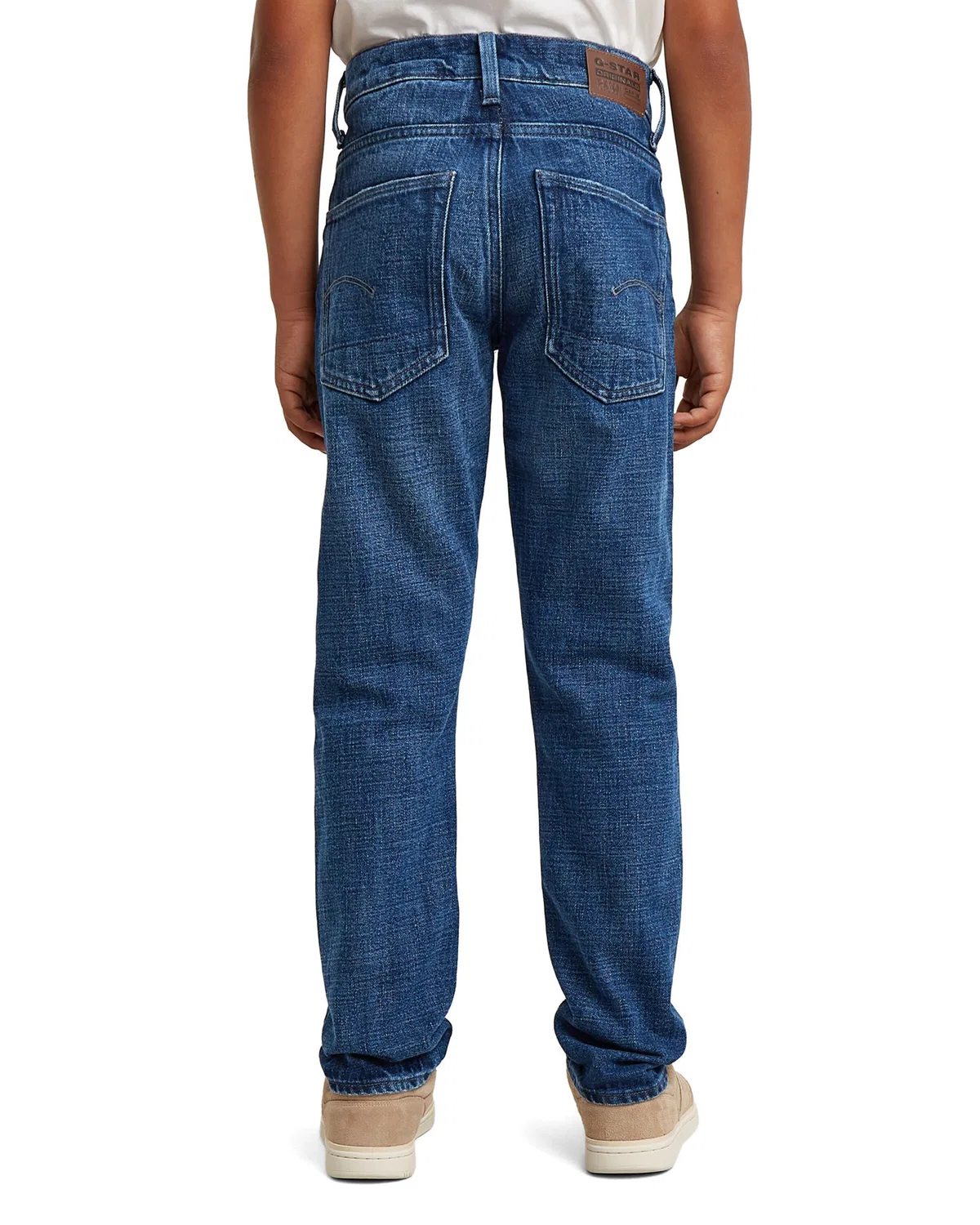 Джинсы G-Star Regular Jeans Boys 3301 Tapered Jeans синего цвета — фото 3