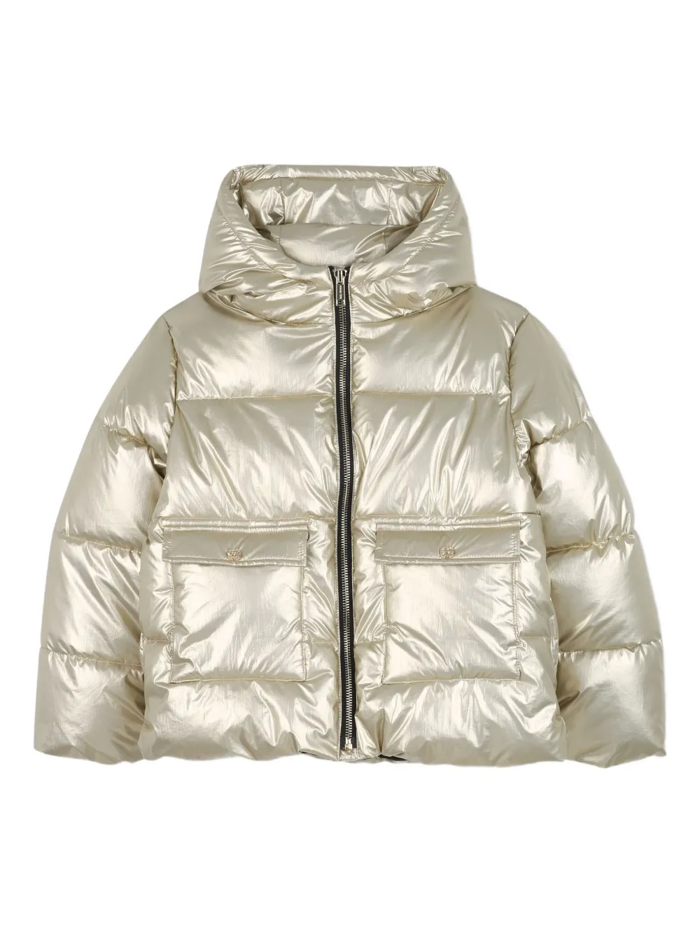

Пуховик с эффектом металлик Michael Kors Kids, золотой