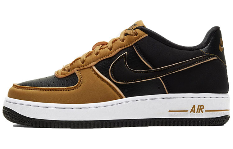 

Кроссовки Nike Air Force 1 Low Black Pink Barely Volt 'Black Yellow Orange' GS