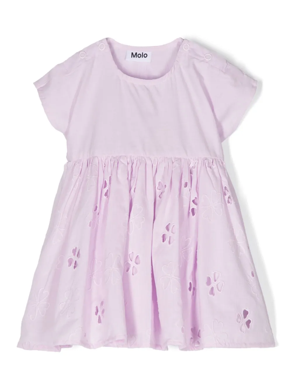 

Платье из органического хлопка с английской вышивкой Molo, фиолетовый
