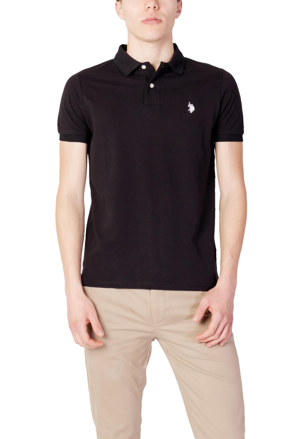 

Поло U.S. Polo Assn. однотонное, черный