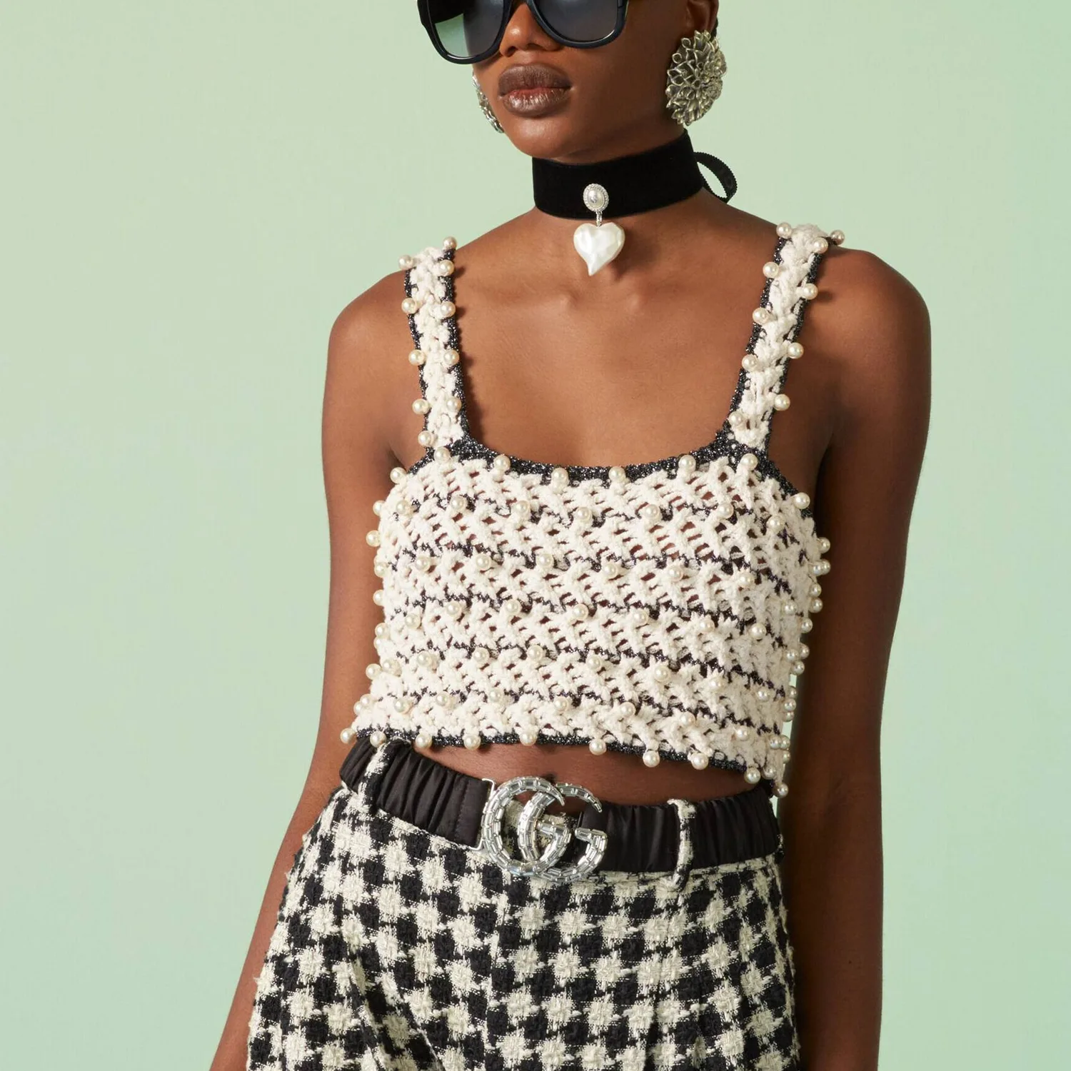 Футболка-майка GUCCI Женская Ecru Straight Fit, классический крой, цвет Ecru — фото 4