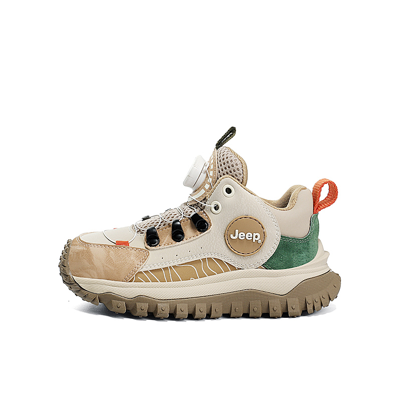 

Кроссовки для бега с низким верхом, устойчивые к истиранию и скольжению, для детей Jeep, хаки/зеленый