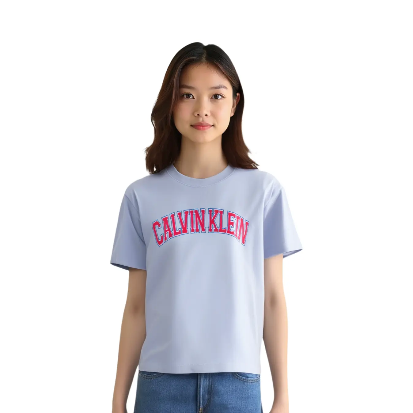 Calvin Klein Футболка SS25 Regular женская светло-фиолетовая — фото 4