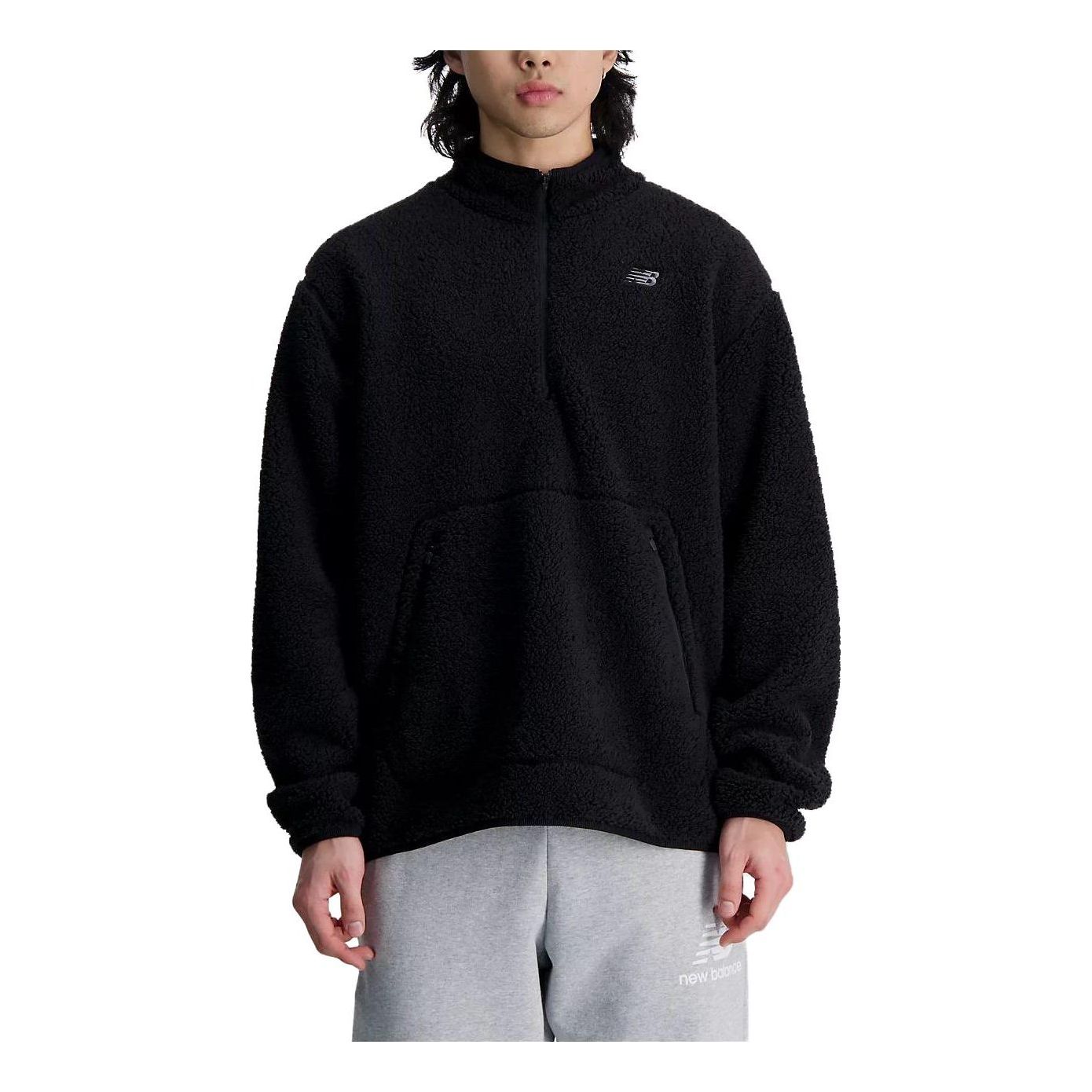 

Пуловер New Balance R.W.Tech Sherpa Pullover 'Black' MT33067-BK, черный