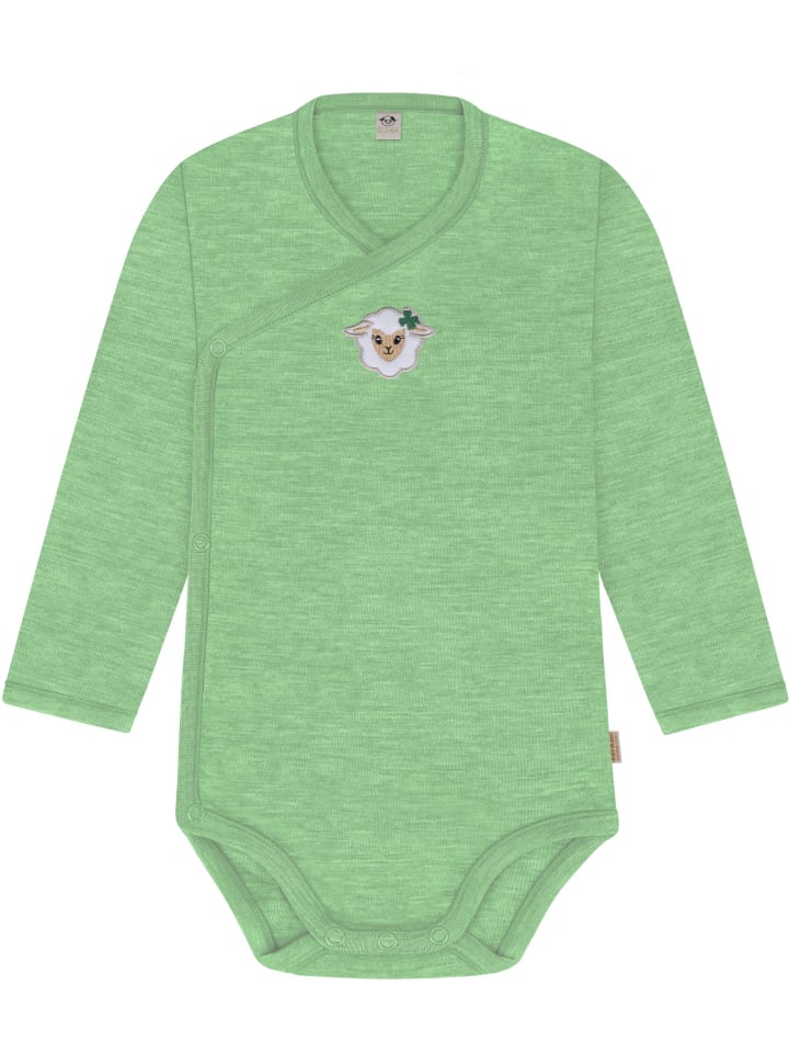 

Normani Outdoor Sports Детский боди из шерсти мериноса, боди с длинными рукавами и запахом, зеленого цвета