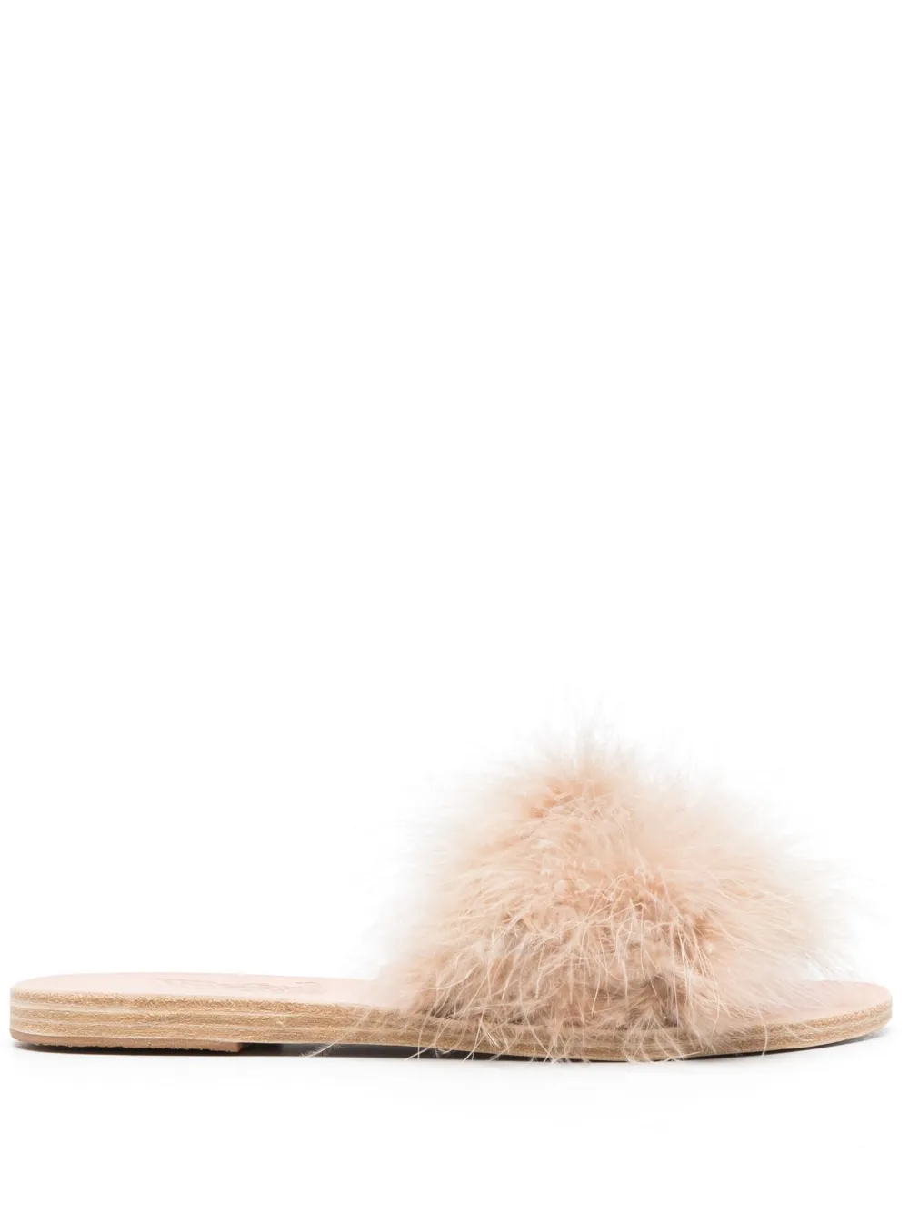 Сандалии Mia Marabu с перьями Ancient Greek Sandals, нейтральный