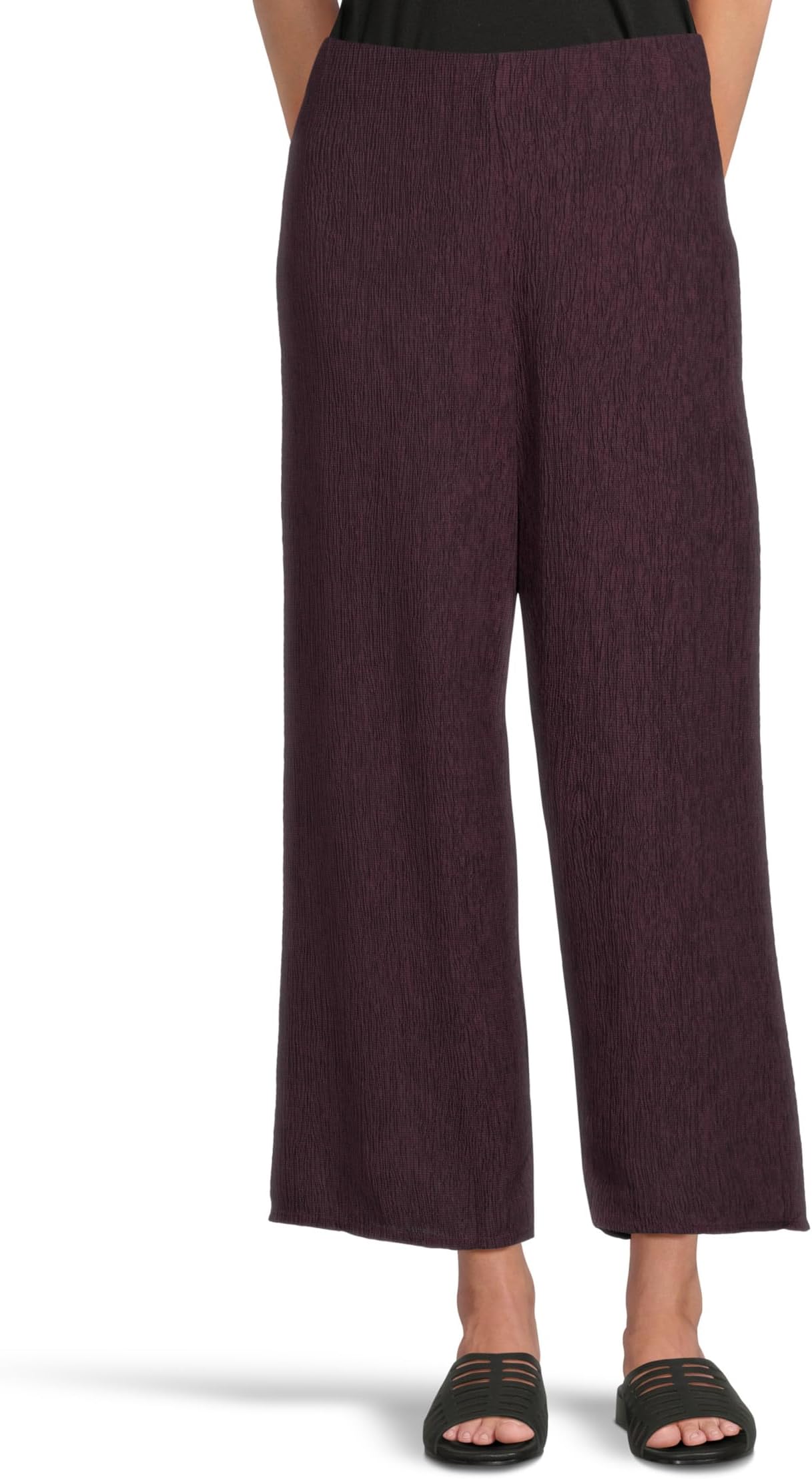 

Брюки Eileen Fisher Woven Plisse Ankle Wide Pants, Blackberry