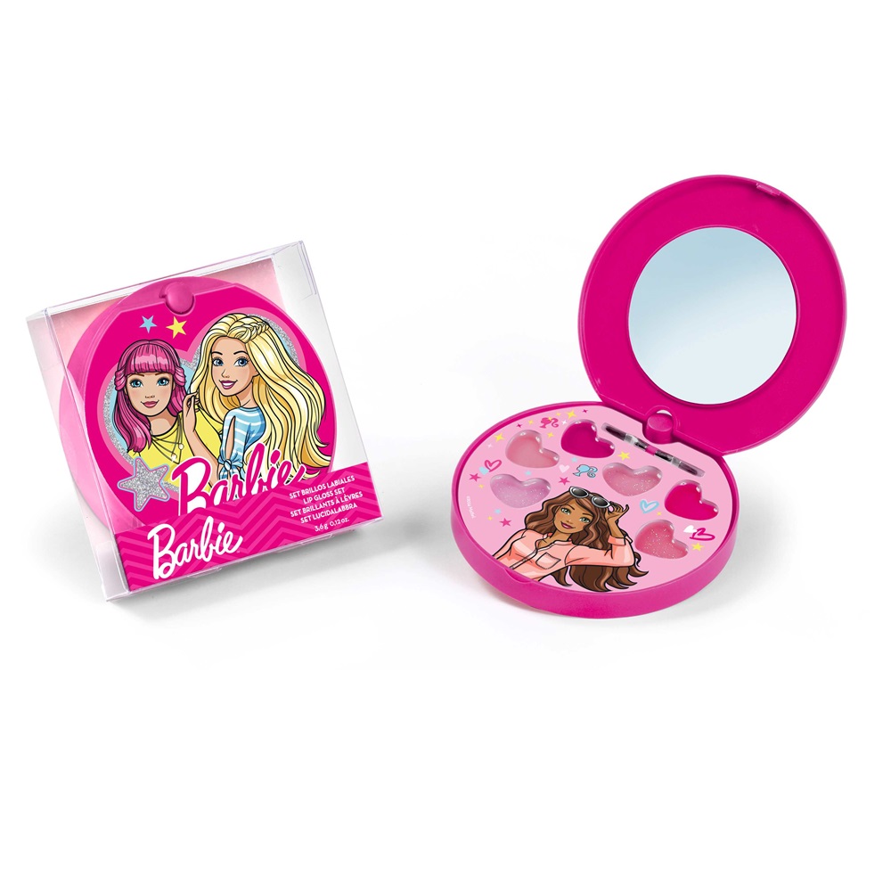 

Набор помад с зеркальцем БАРБИ barbie lip gloss set Dovanos Vaikams, вес 3.6 гр.