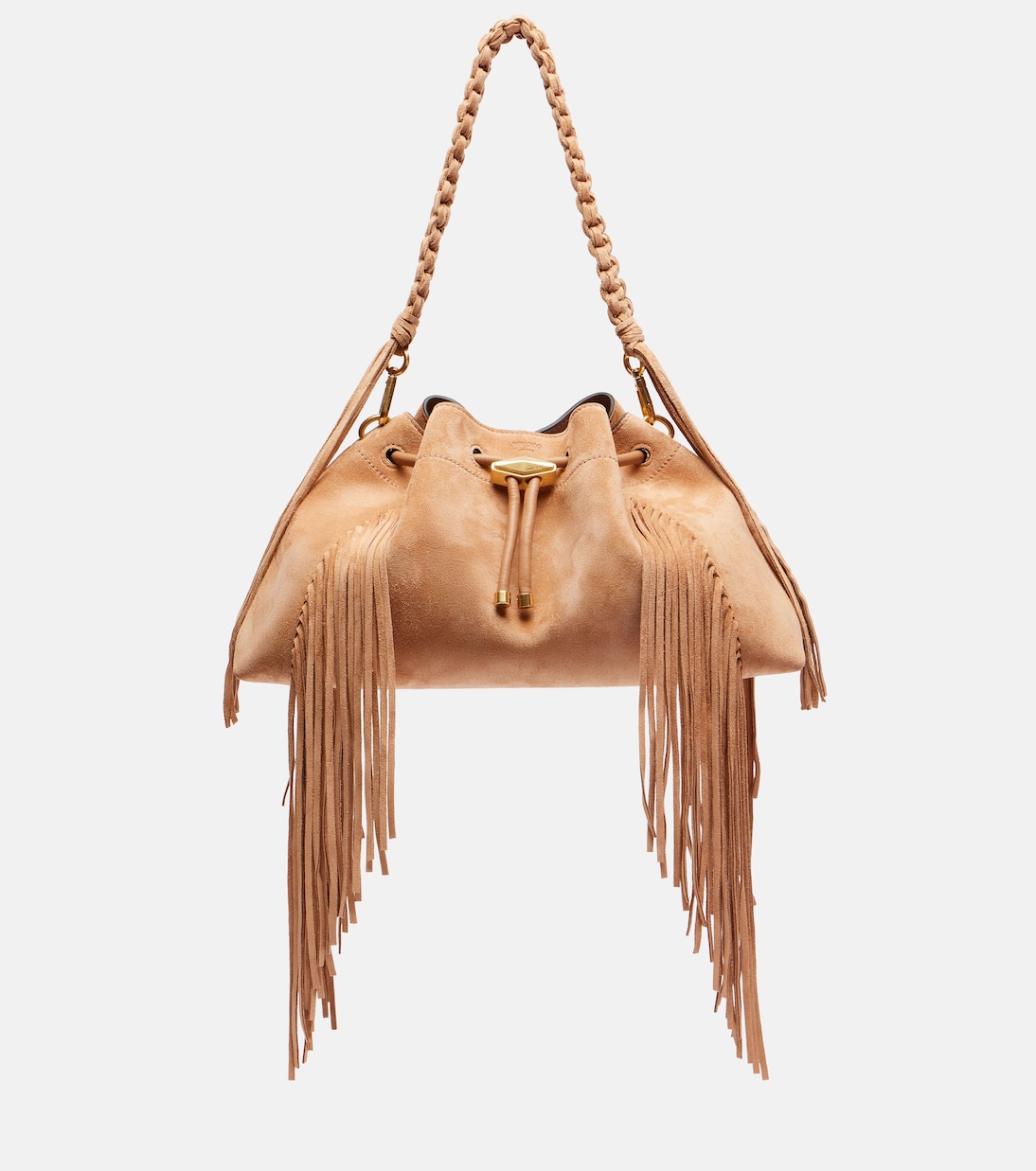 

Сумка через плечо Bon Bon Medium из бахромчатой замши Jimmy Choo, Toffee/Toffee/Gold