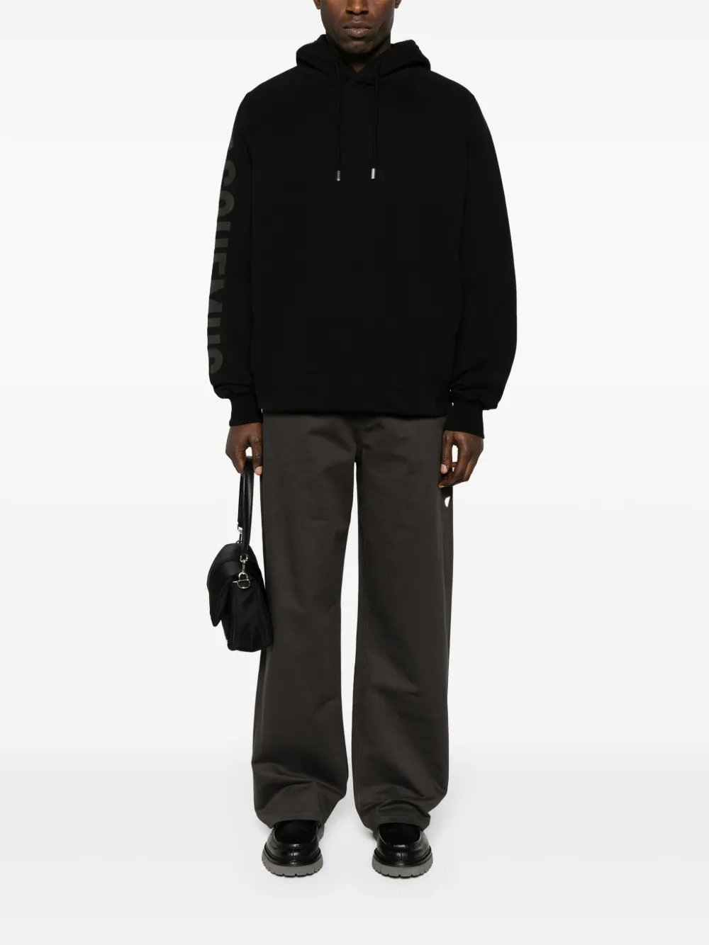 Толстовка Le Hoodie Typo Jacquemus, черный — фото 2