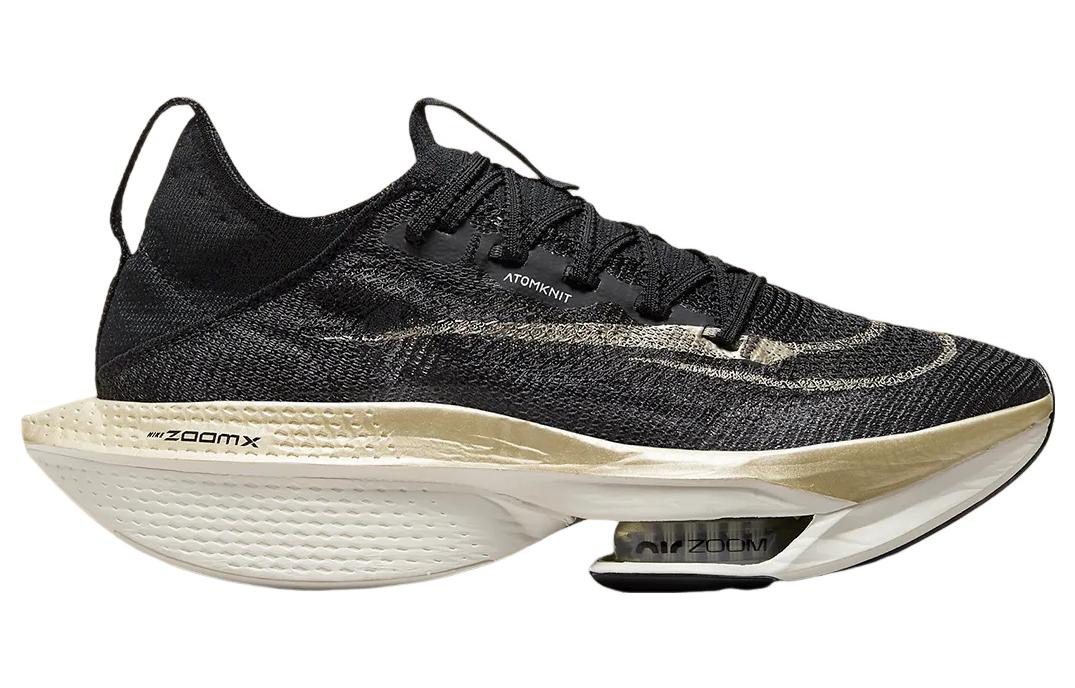 Nike Air Zoom Alphafly Next% 2 Black Metallic Gold Grain, черный золотой — фото 2