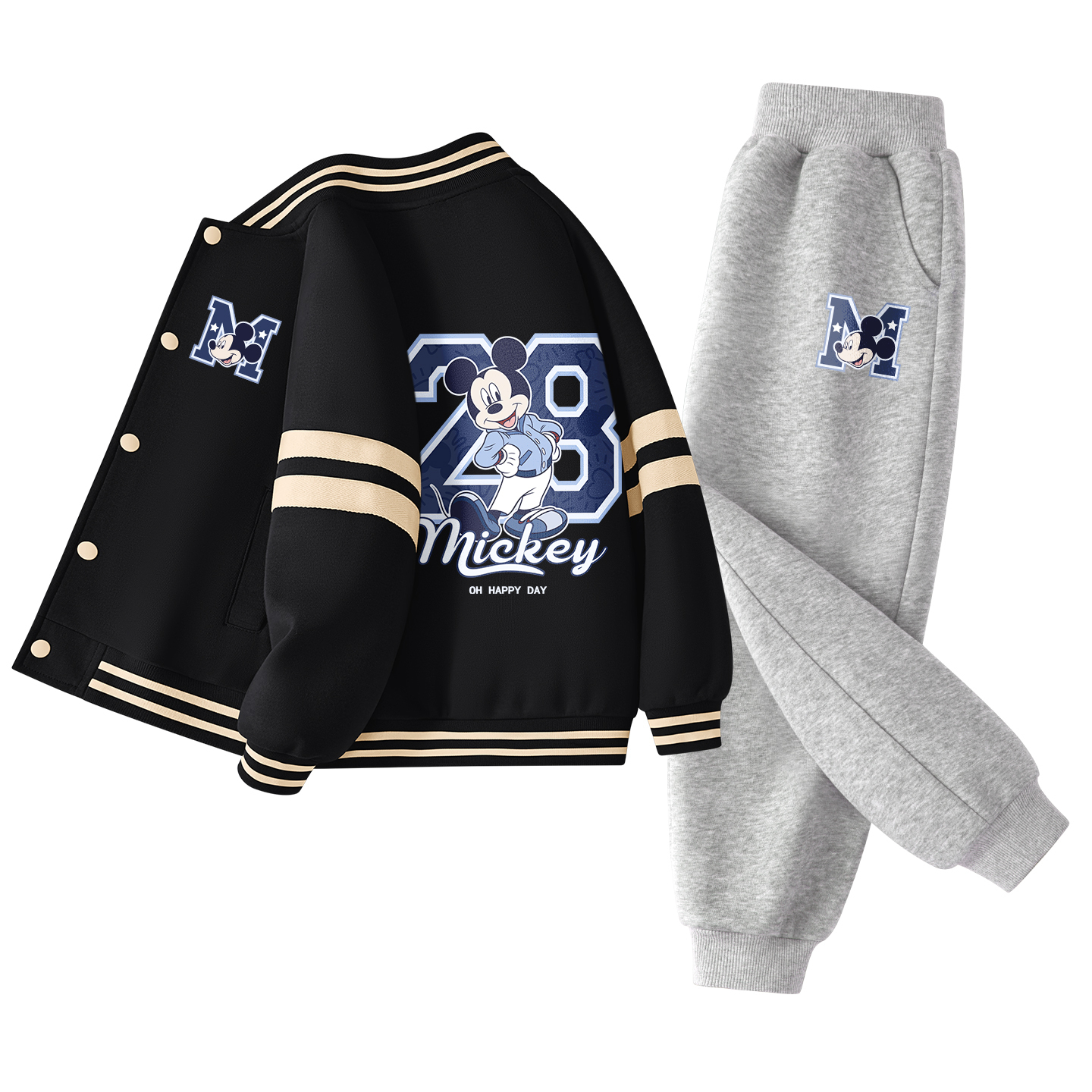 

Детская повседневная спортивная одежда Disney, черный